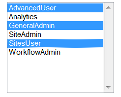 Roles enabling for the new site